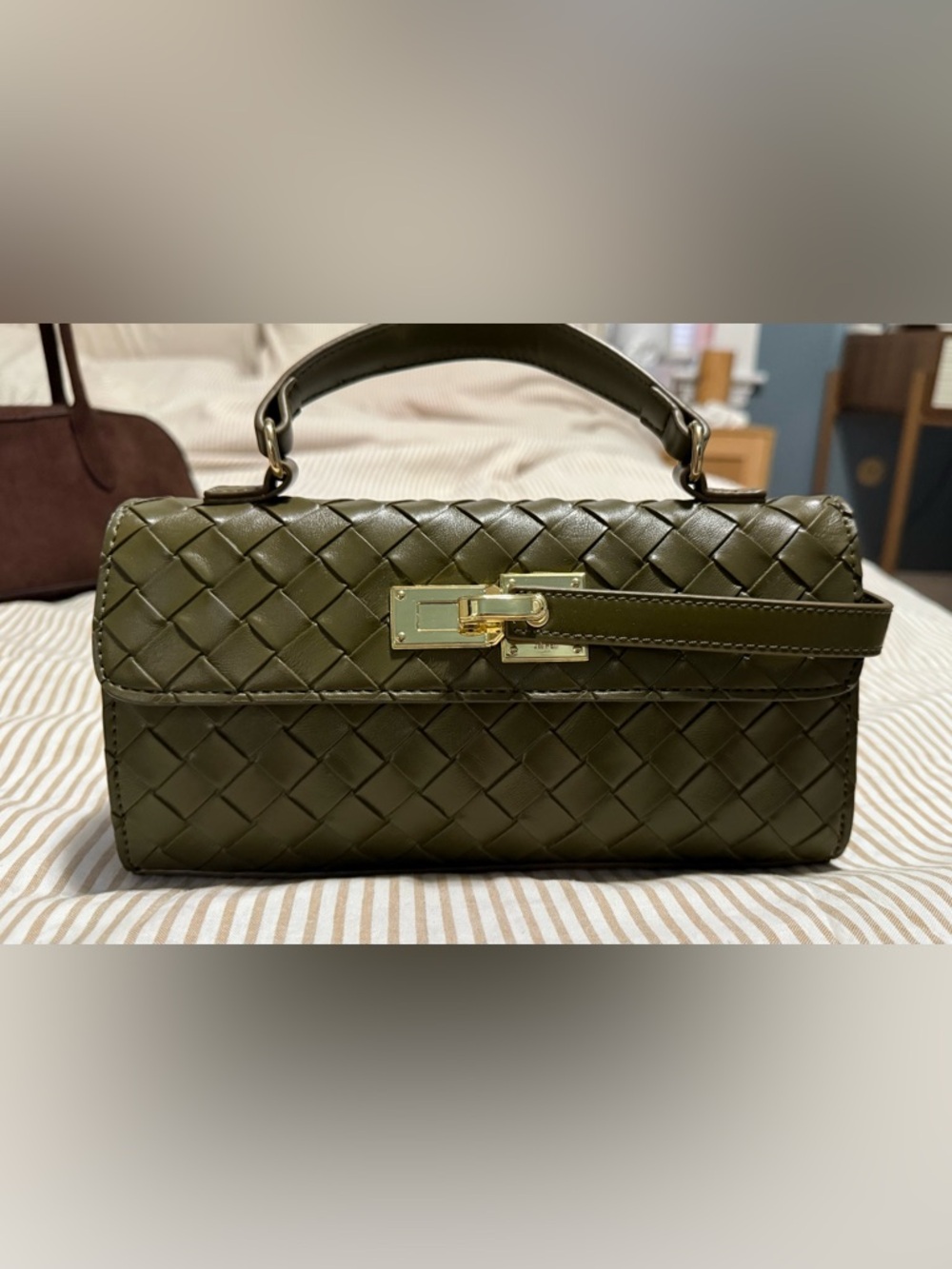 JwPei Woven Leather Top-Handle Bag